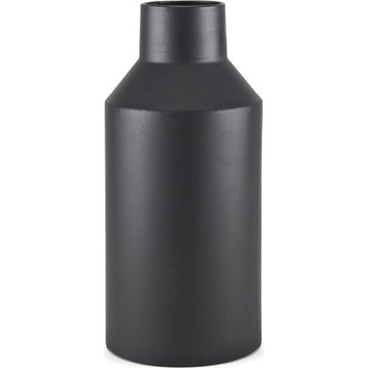 Tosca Vase by Mercana in black. Made from metal in a modern style.