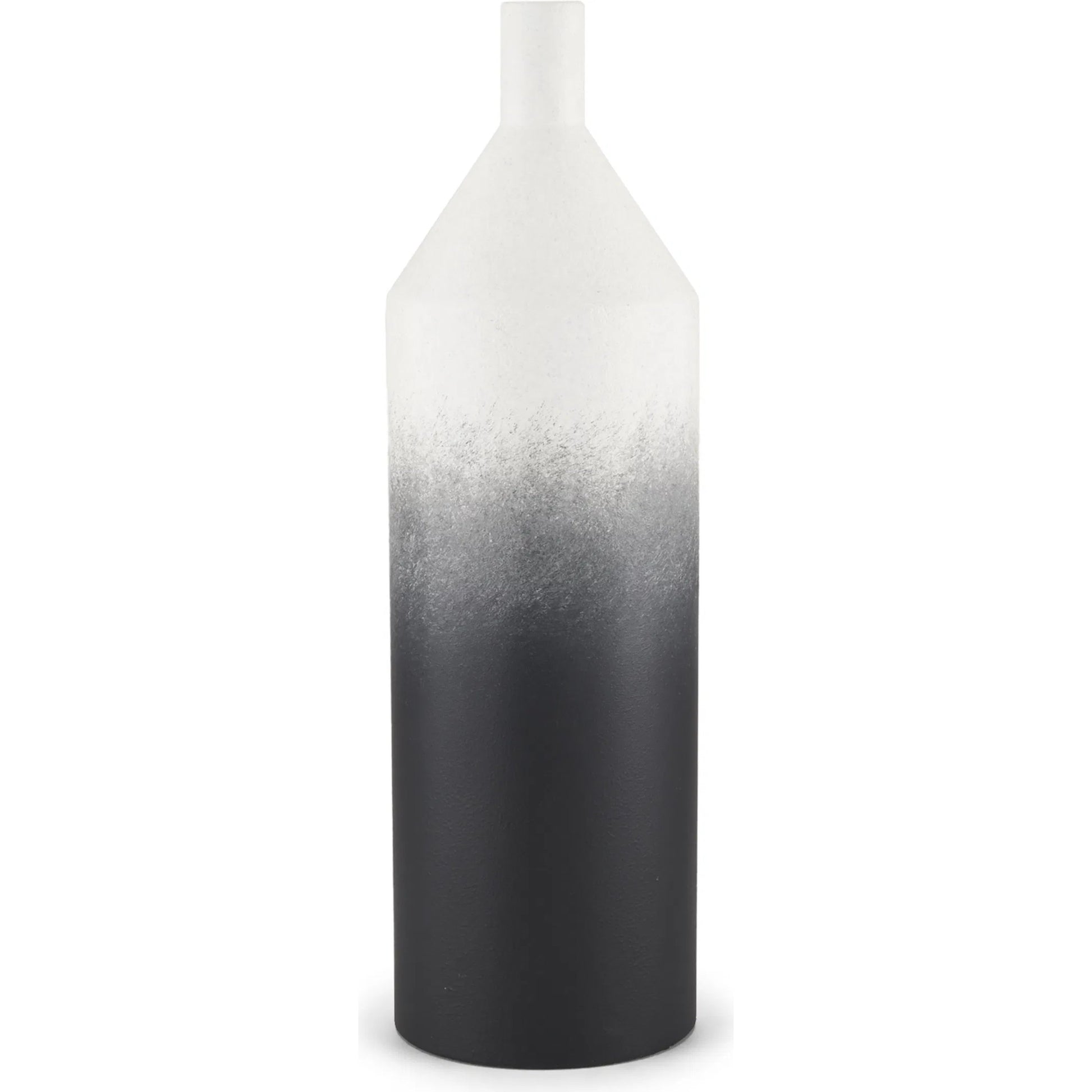 Townley Ombre Vase by Mercana in black. Made from metal in a modern style.