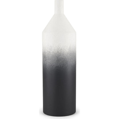 Townley Ombre Vase by Mercana in black. Made from metal in a modern style.