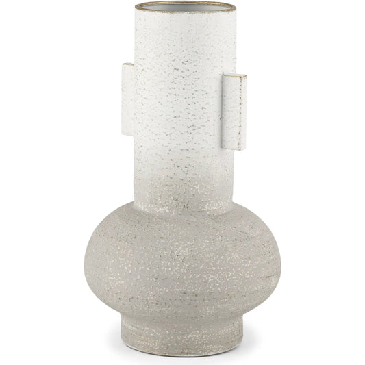 Torres Vase by Mercana in white. Made from metal in a unique style.