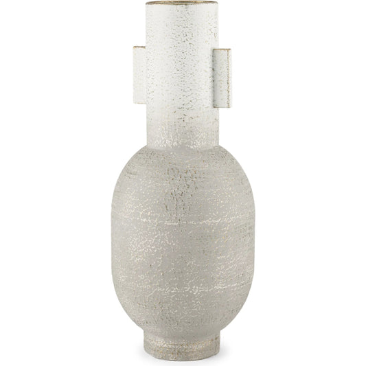 Torres Vase by Mercana in white. Made from metal in a unique style.