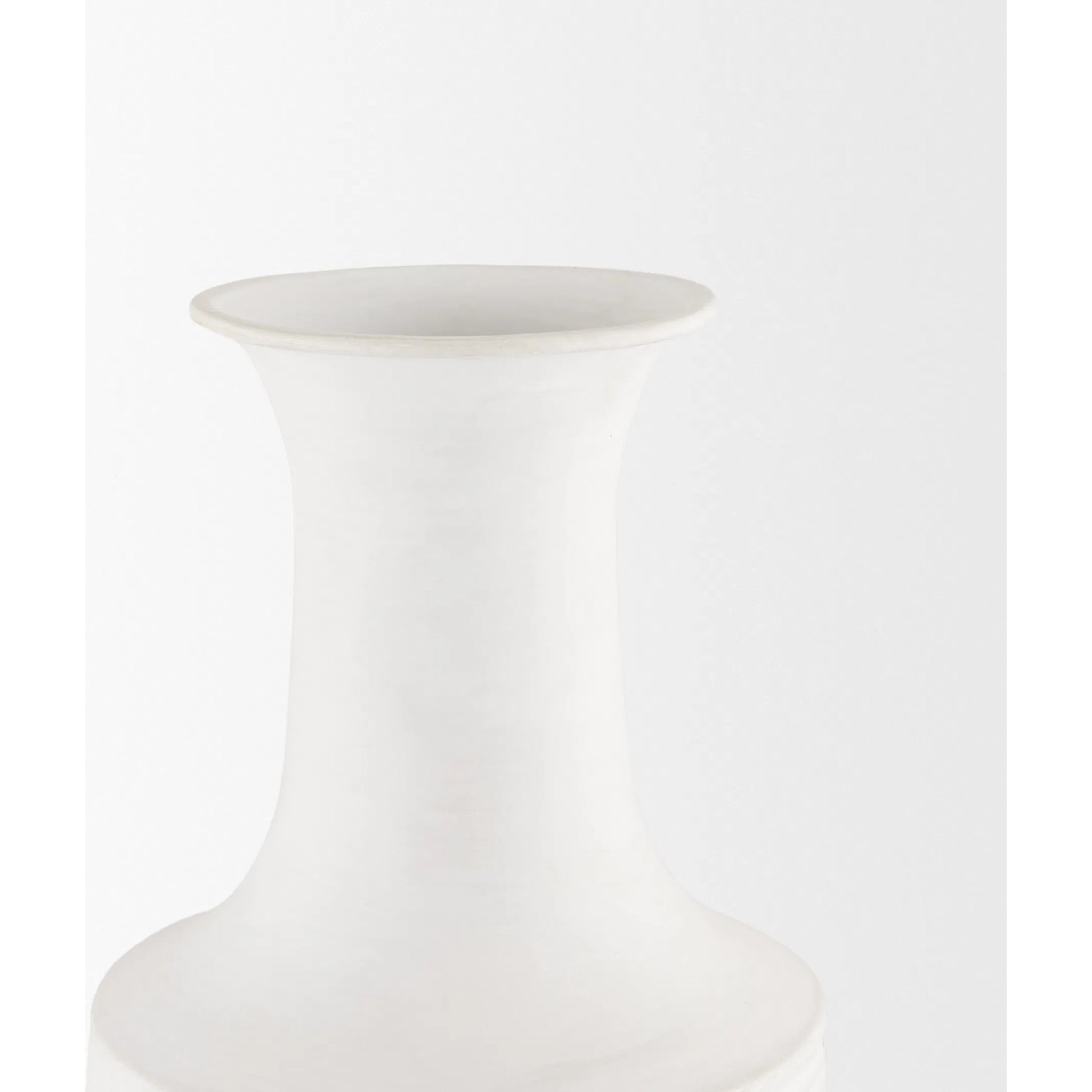 Toru Vase by Mercana in gray, white. Made from metal in a modern style.