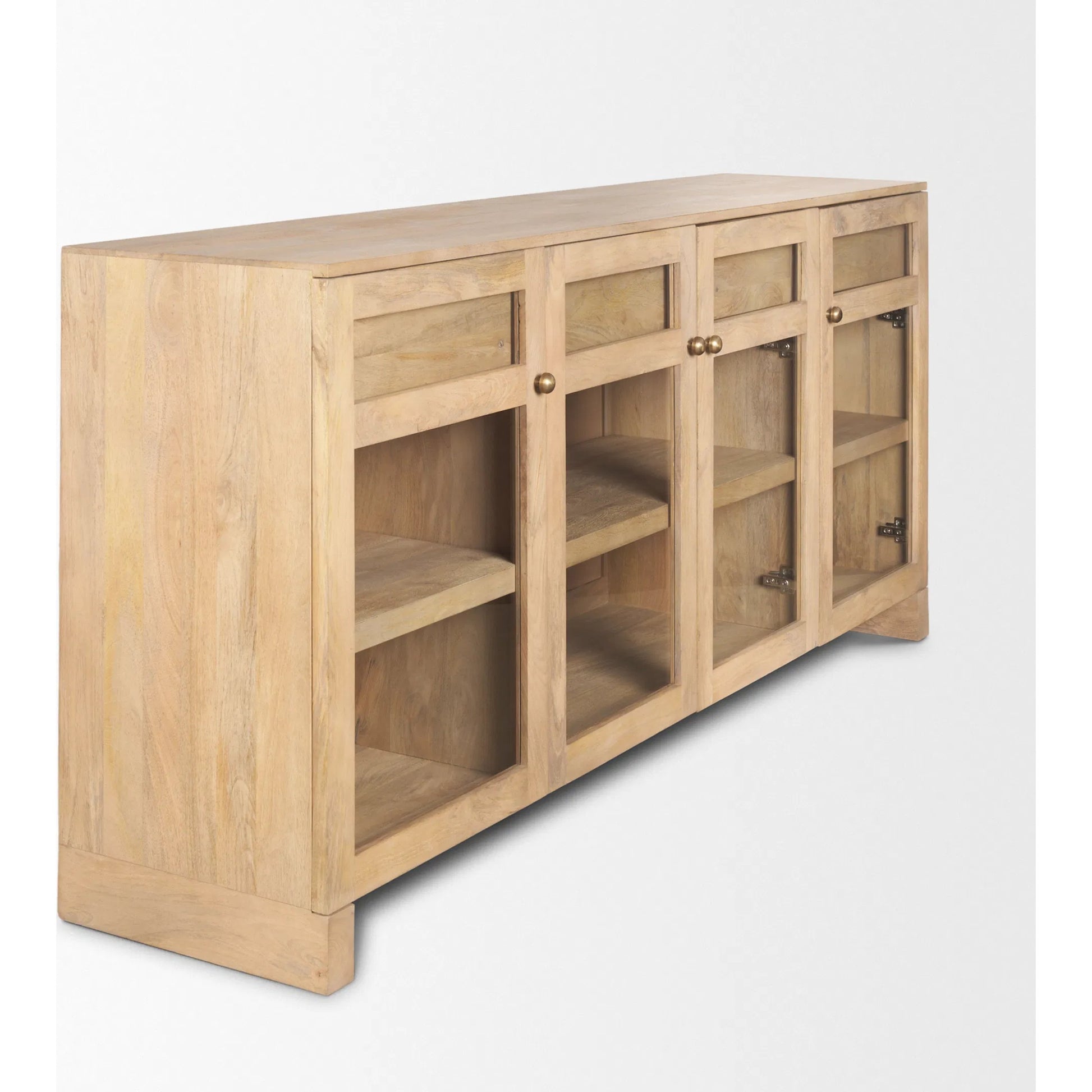 Suri Sideboard by Mercana in light brown. Made from solid wood in a transitional style.