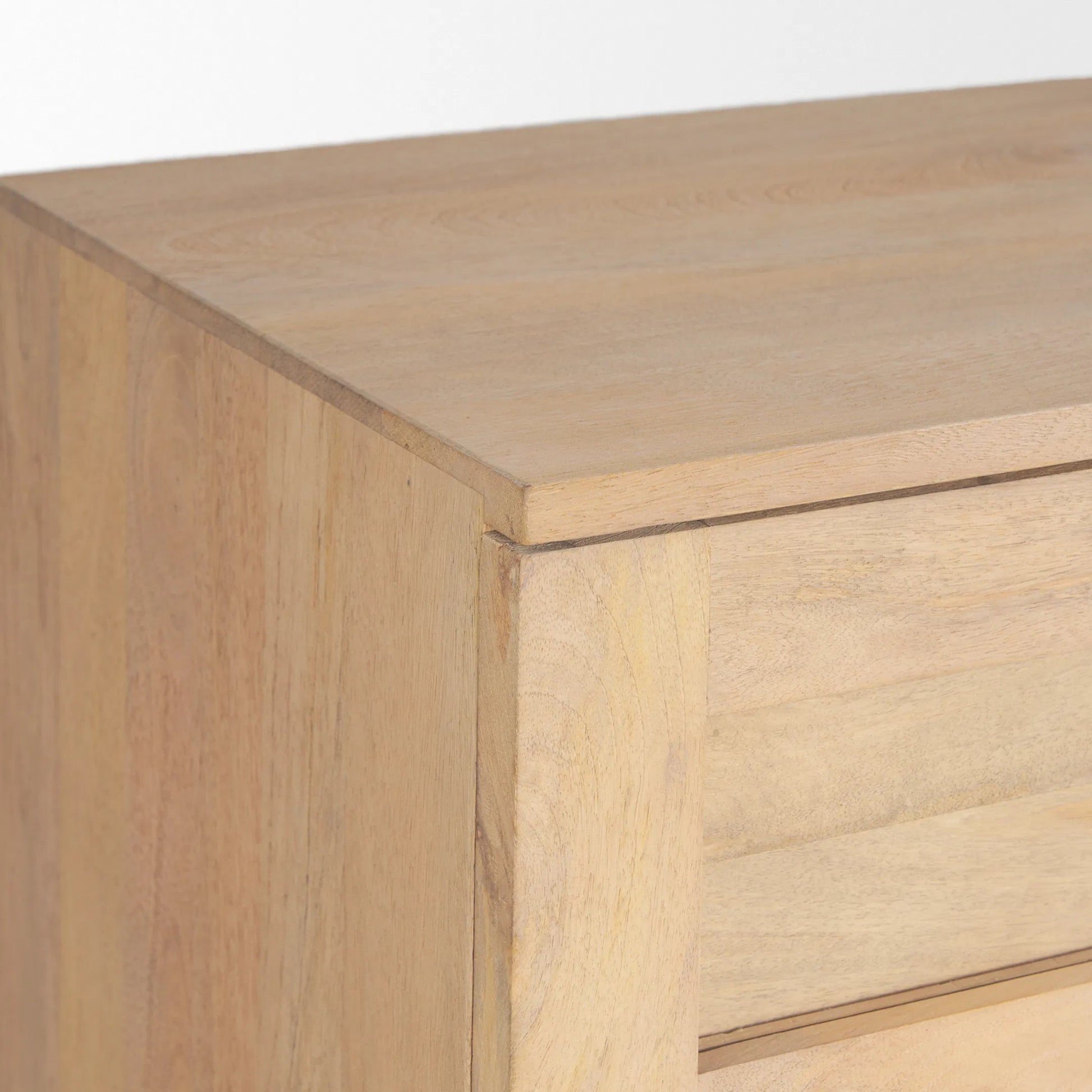 Suri Sideboard by Mercana in light brown. Made from solid wood in a transitional style.