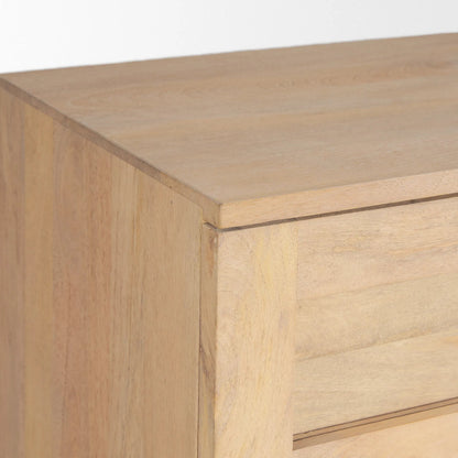 Suri Sideboard by Mercana in light brown. Made from solid wood in a transitional style.