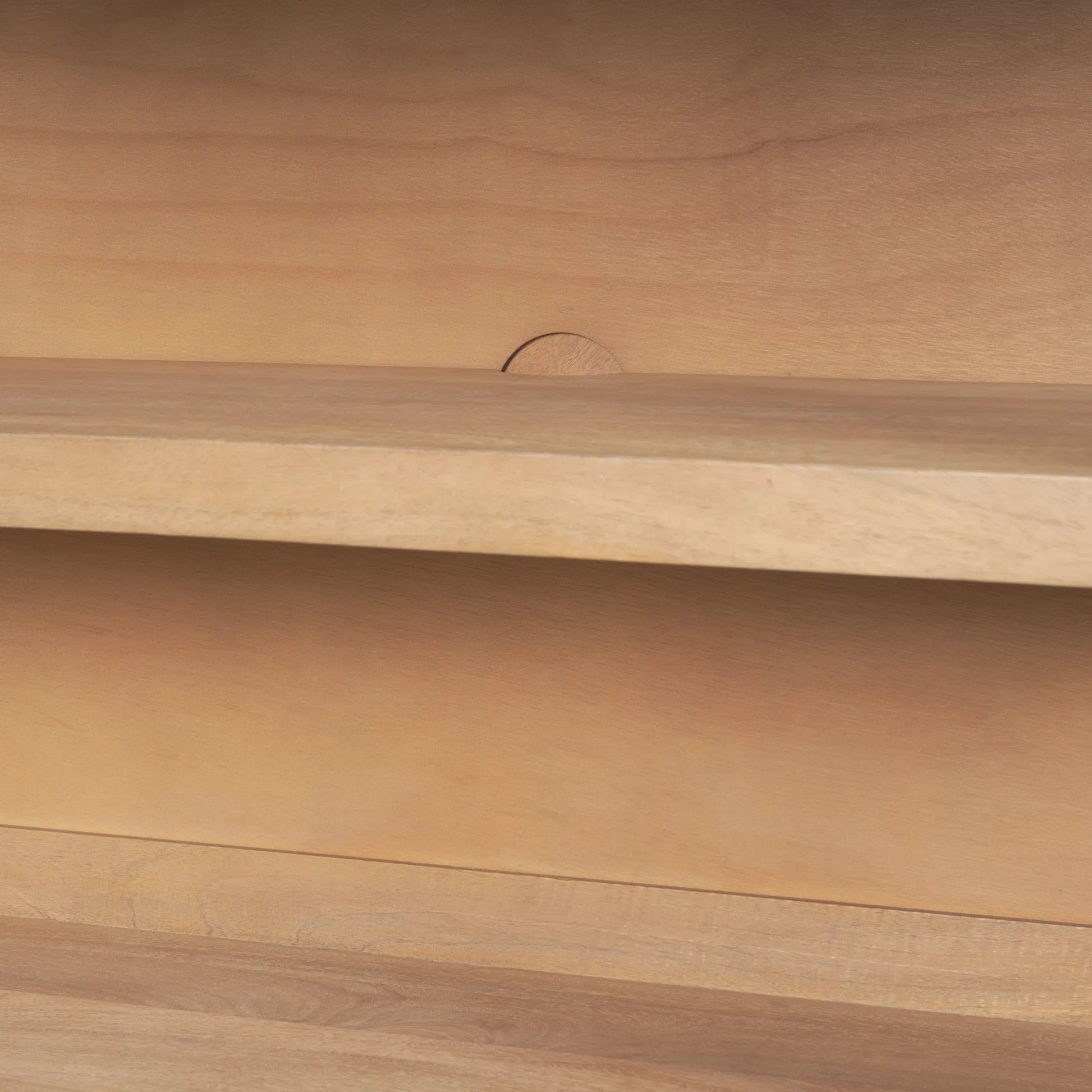 Suri Sideboard by Mercana in light brown. Made from solid wood in a transitional style.