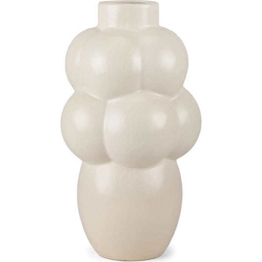 Ulvi Bubble Vase by Mercana in cream. Made from ceramic in a unique style.