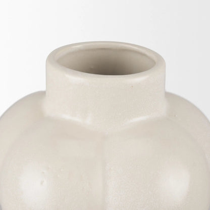 Ulvi Bubble Vase by Mercana in cream. Made from ceramic in a modern style.