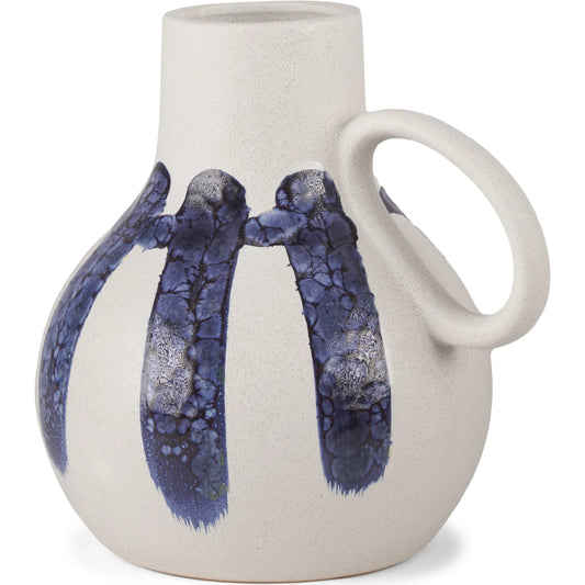Truett Vase by Mercana in white. Made from ceramic in a unique style.