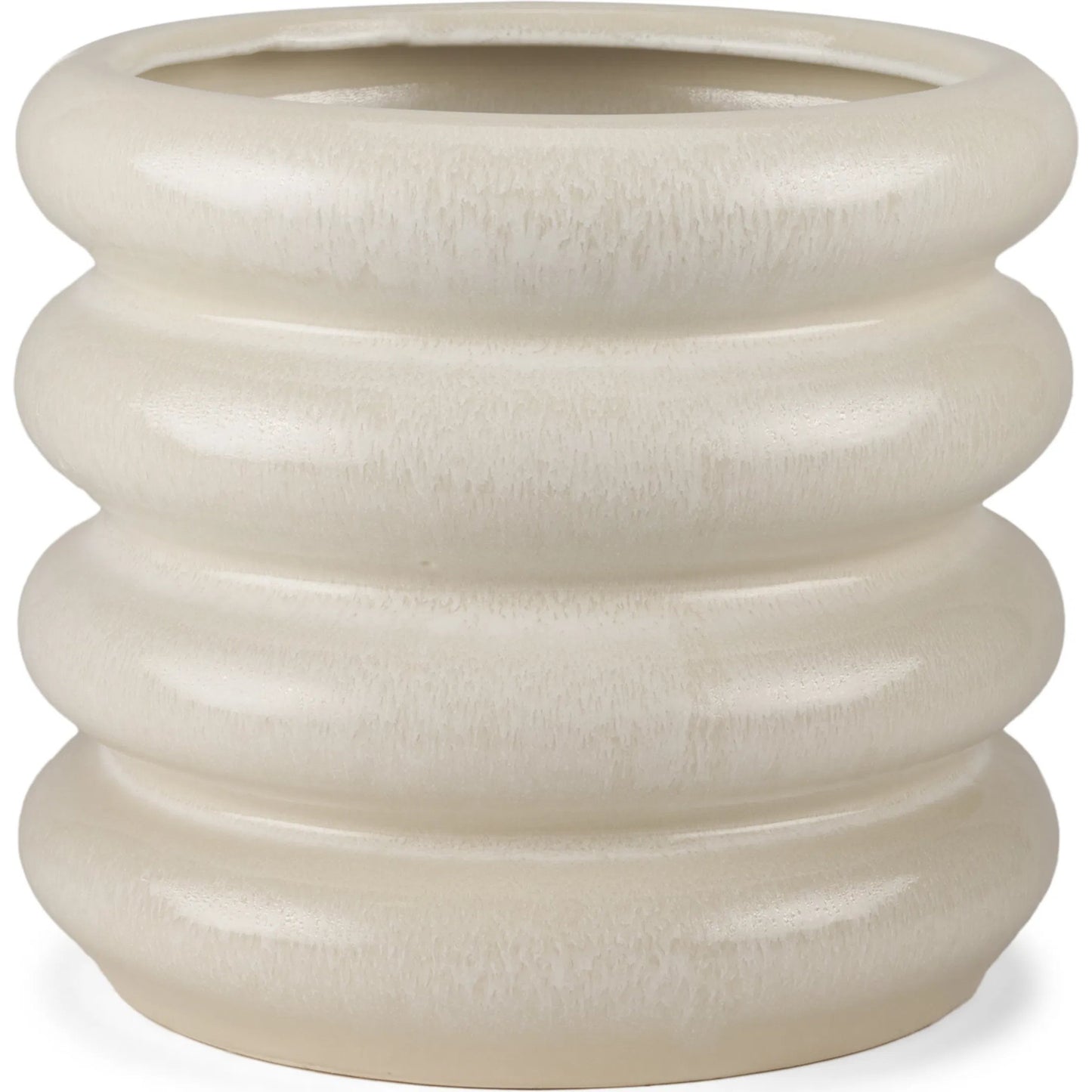 016 SI-2370634 | Primary Silo | Twyla Glazed Floor Vase by Mercana in cream. Made from ceramic in a modern style.