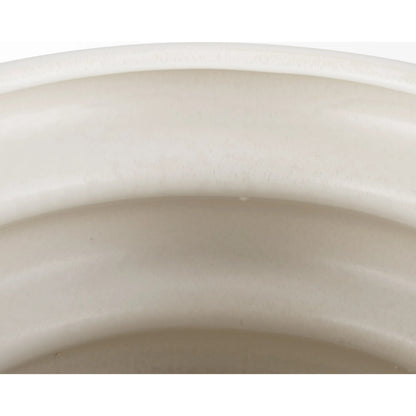 Twyla Glazed Floor Vase by Mercana in cream. Made from ceramic in a modern style.