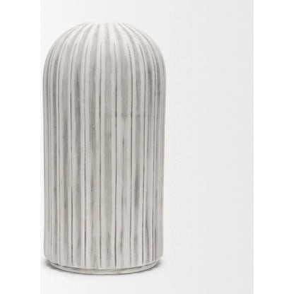 Ummi Floor Vase by Mercana in white. Made from ceramic in a unique style.