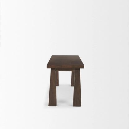 Wolcott Bench by Mercana in brown. Made from solid wood in a unique style.