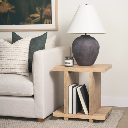 Nohr Accent Table by Mercana. Made from solid wood in a unique style.