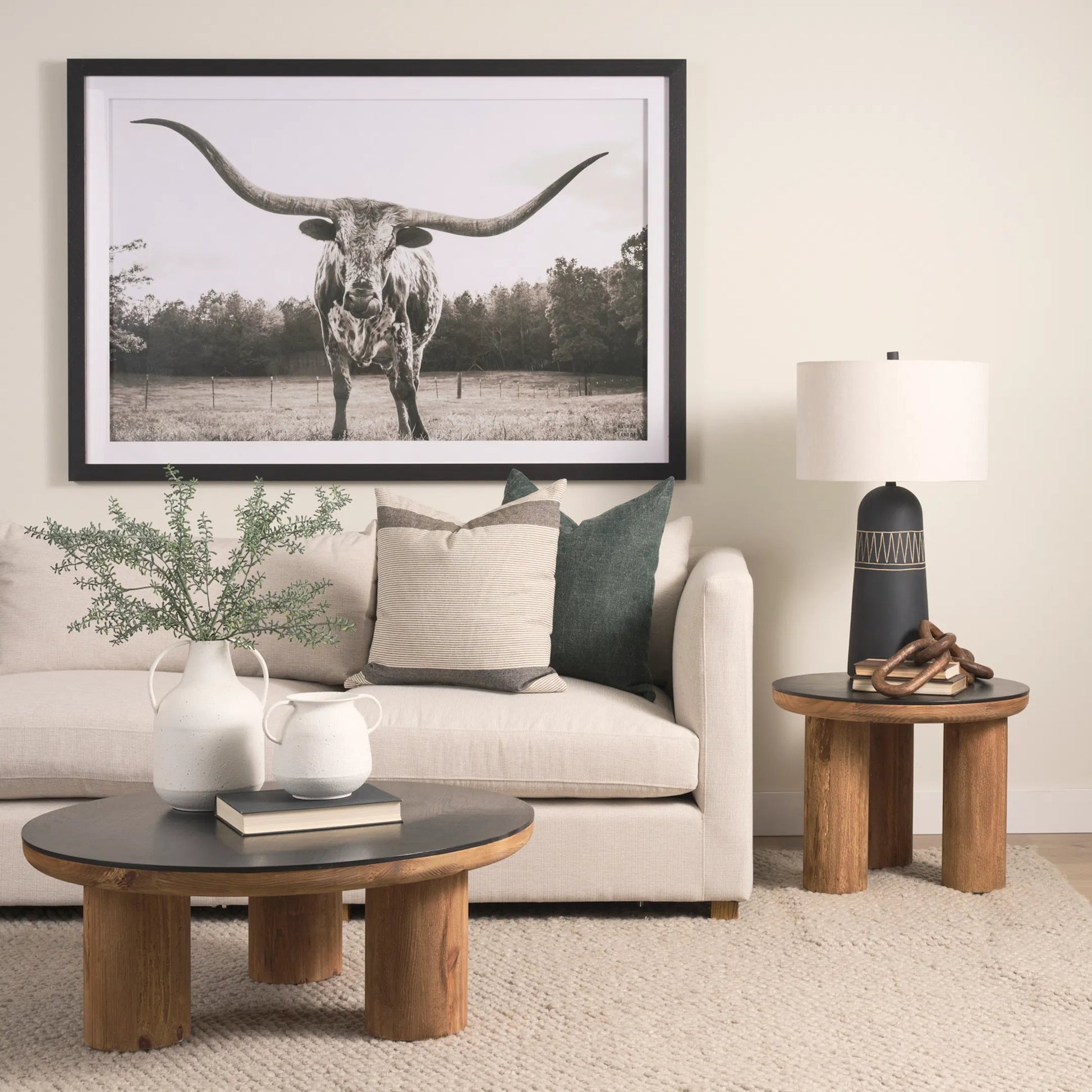 Tucson Side Table by Mercana in black. Made from manufactured wood in a transitional style.
