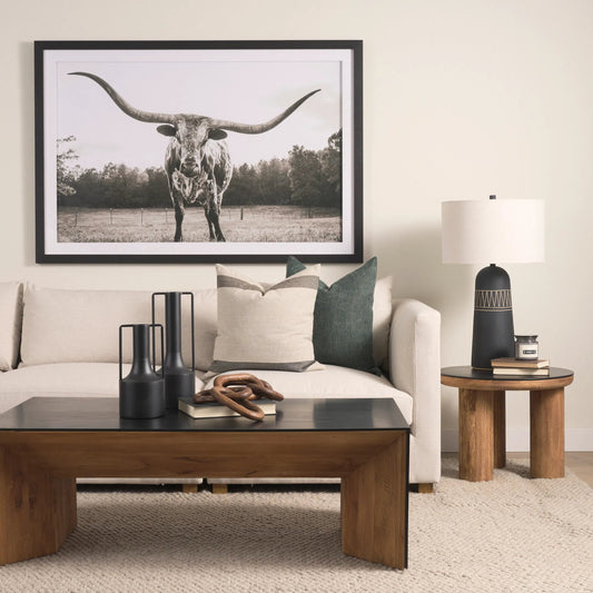 Tabor Coffee Table by Mercana in black. Made from manufactured wood in a unique style.