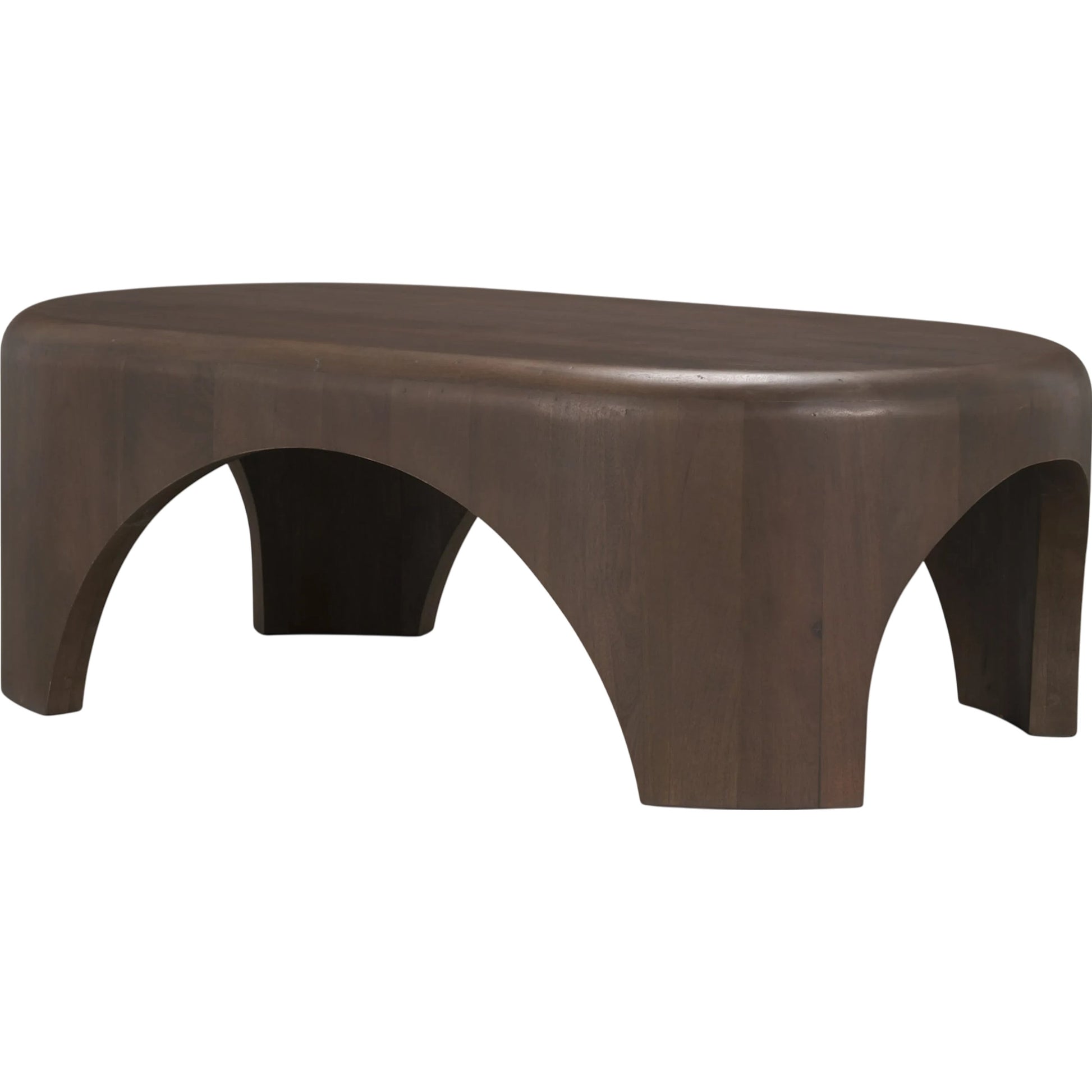 Shima Oval Coffee Table by Mercana. Made from solid wood in a traditional style.