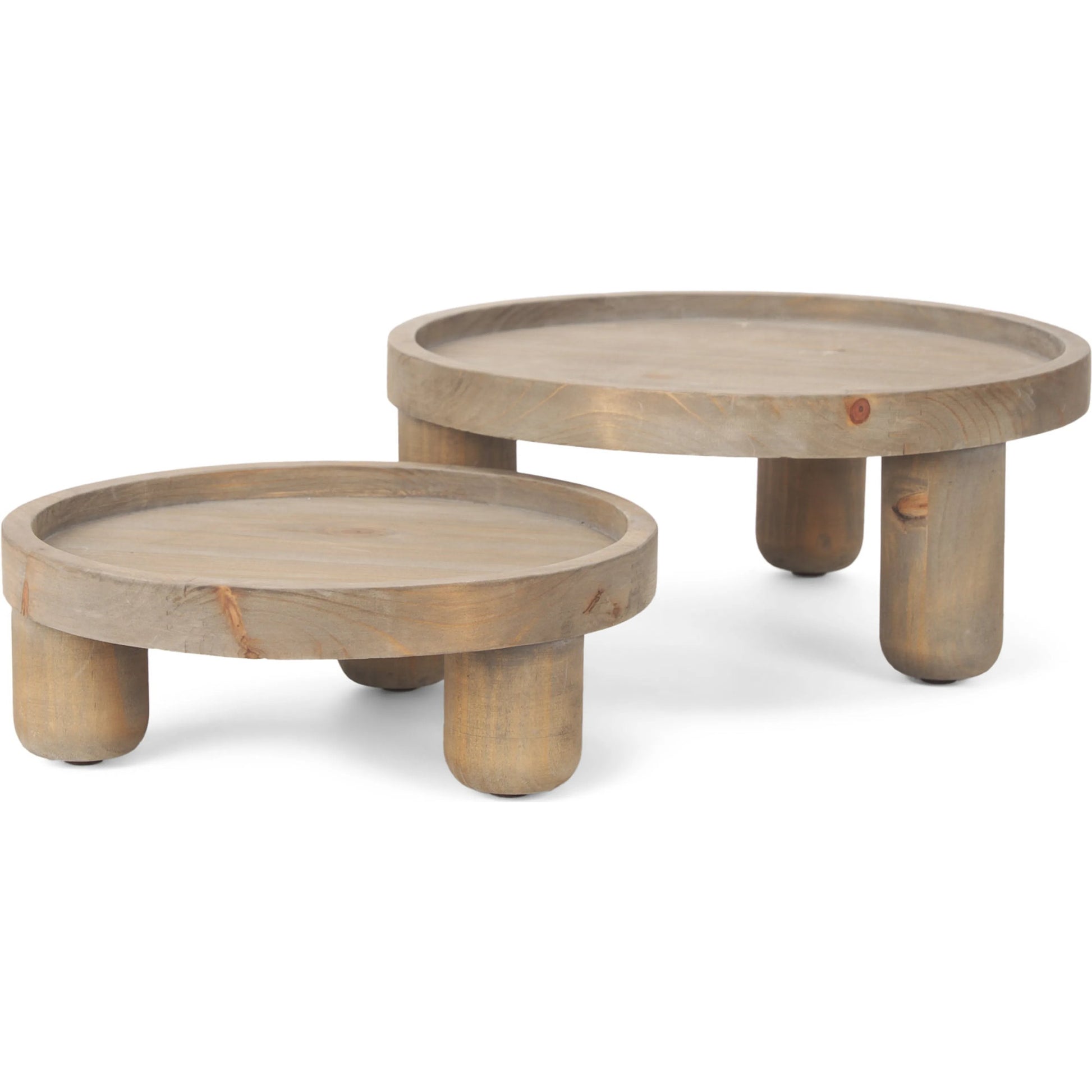 Virve Trays by Mercana in gray. Made from solid wood in a transitional style.