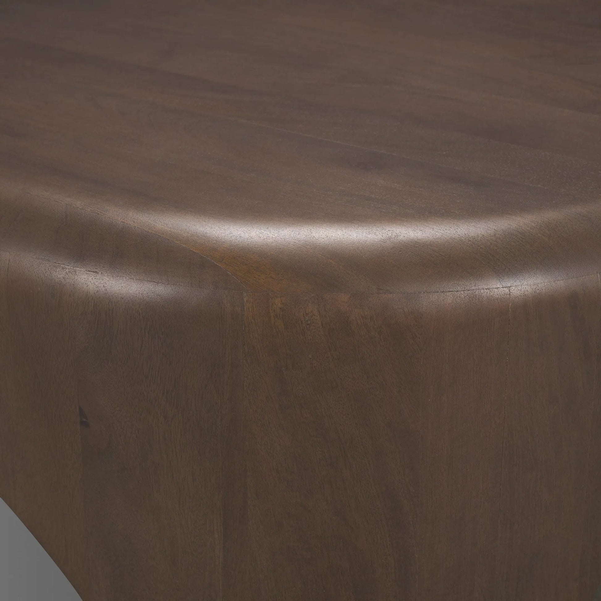 Shima Oval Coffee Table by Mercana. Made from solid wood in a traditional style.