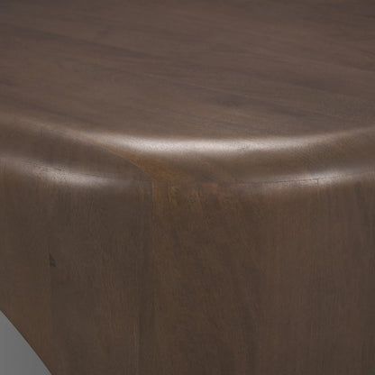 Shima Oval Coffee Table by Mercana. Made from solid wood in a traditional style.