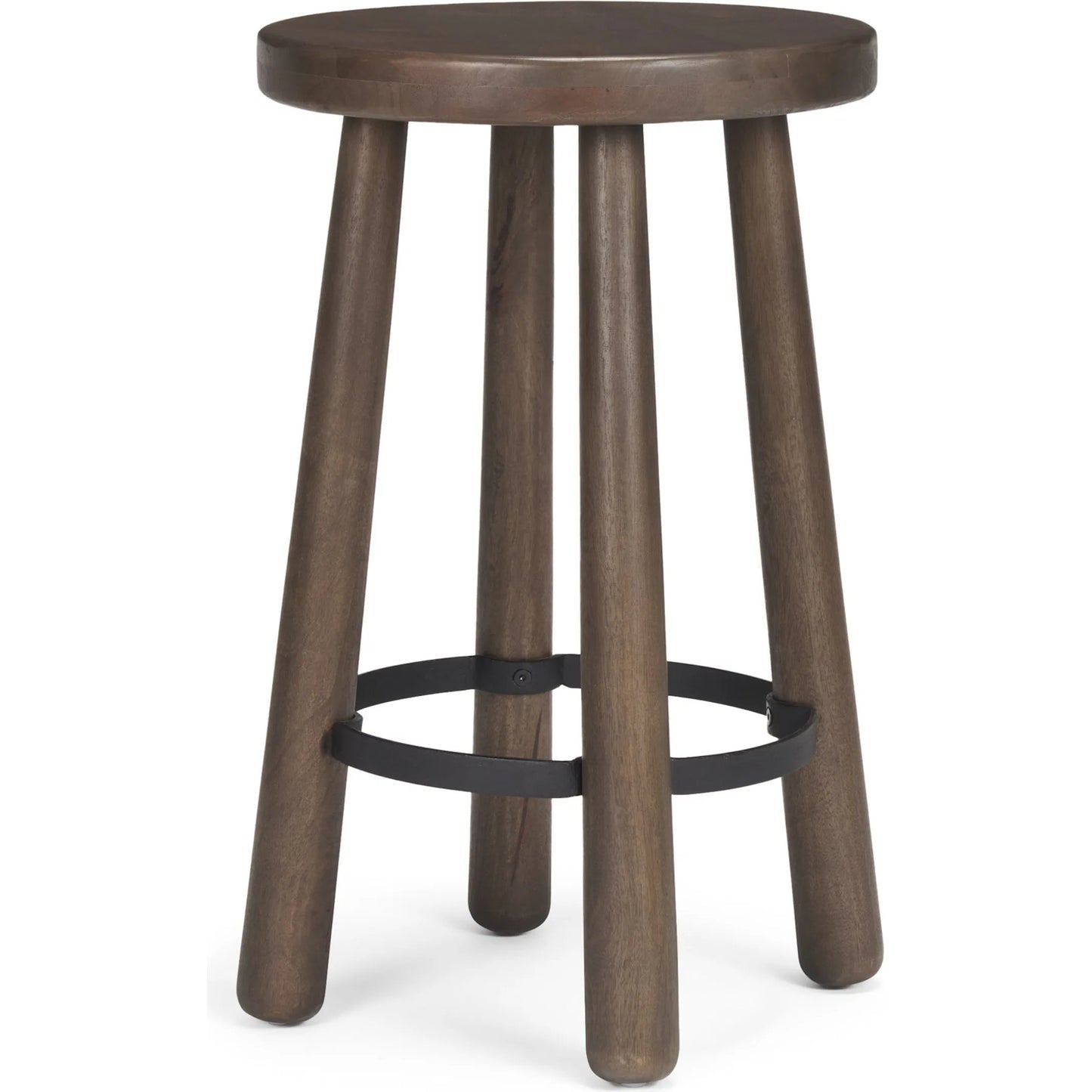 007 SI-2370689 | Primary Silo | Weldon Wood Seat Counter Stool by Mercana in brown. Made from wood in a traditional style.