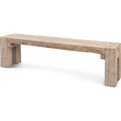 McArthur Bench by Mercana in brown. Made from wood in a unique style.