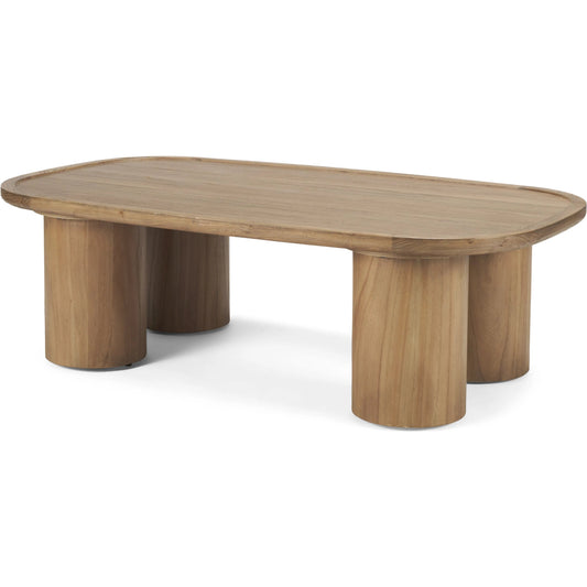 Tavi Coffee Table by Mercana in brown. Made from manufactured wood in a unique style.