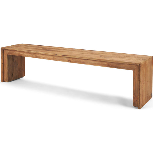 Tahira Bench by Mercana in brown. Made from reclaimed wood in a unique style.