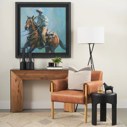 Riya Stool by Mercana in black. Made from solid wood in a unique style.