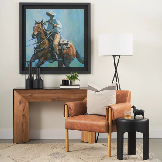 Tabor Console Table by Mercana in black. Made from manufactured wood in a unique style.