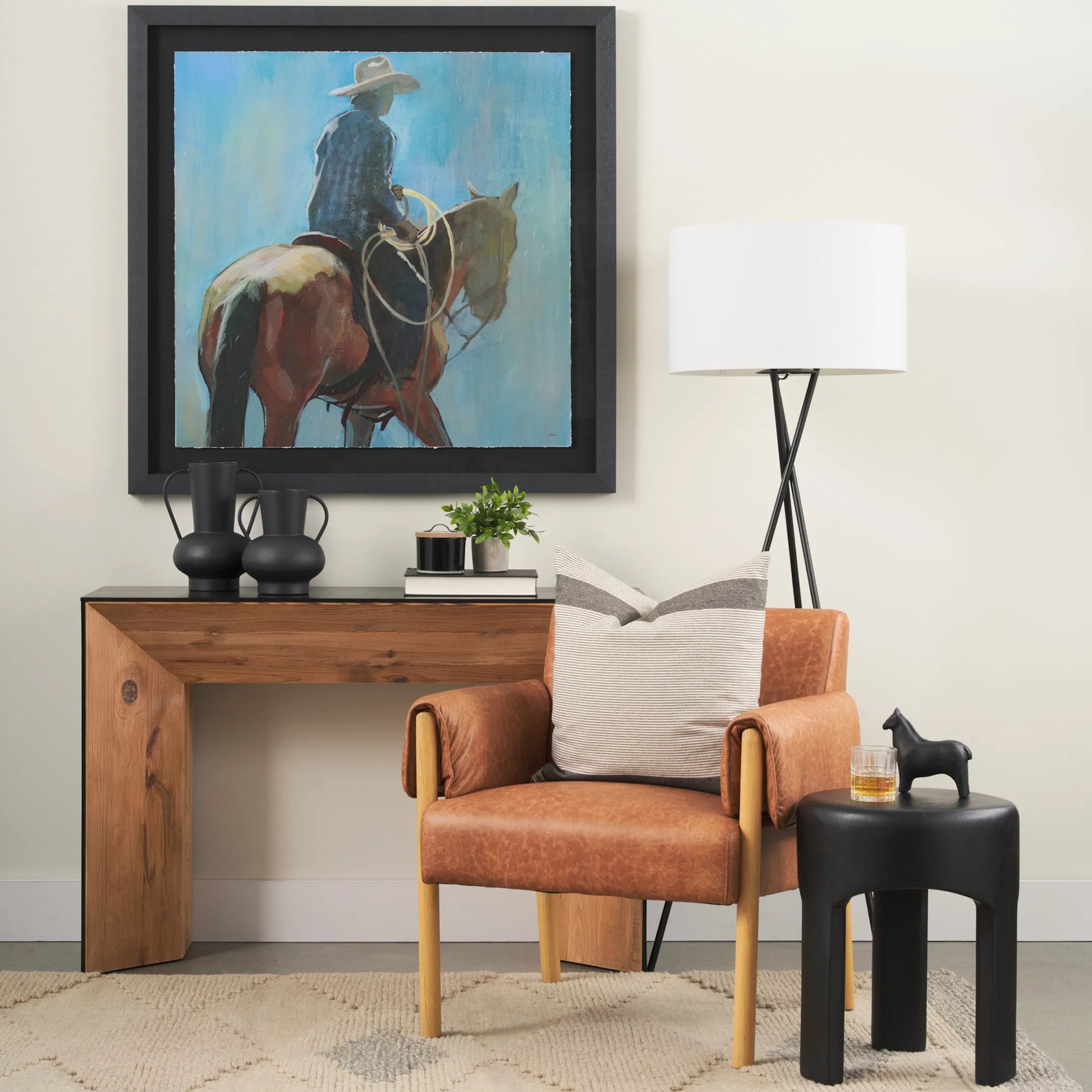 Tasya Vase by Mercana in black. Made from metal in a modern style.