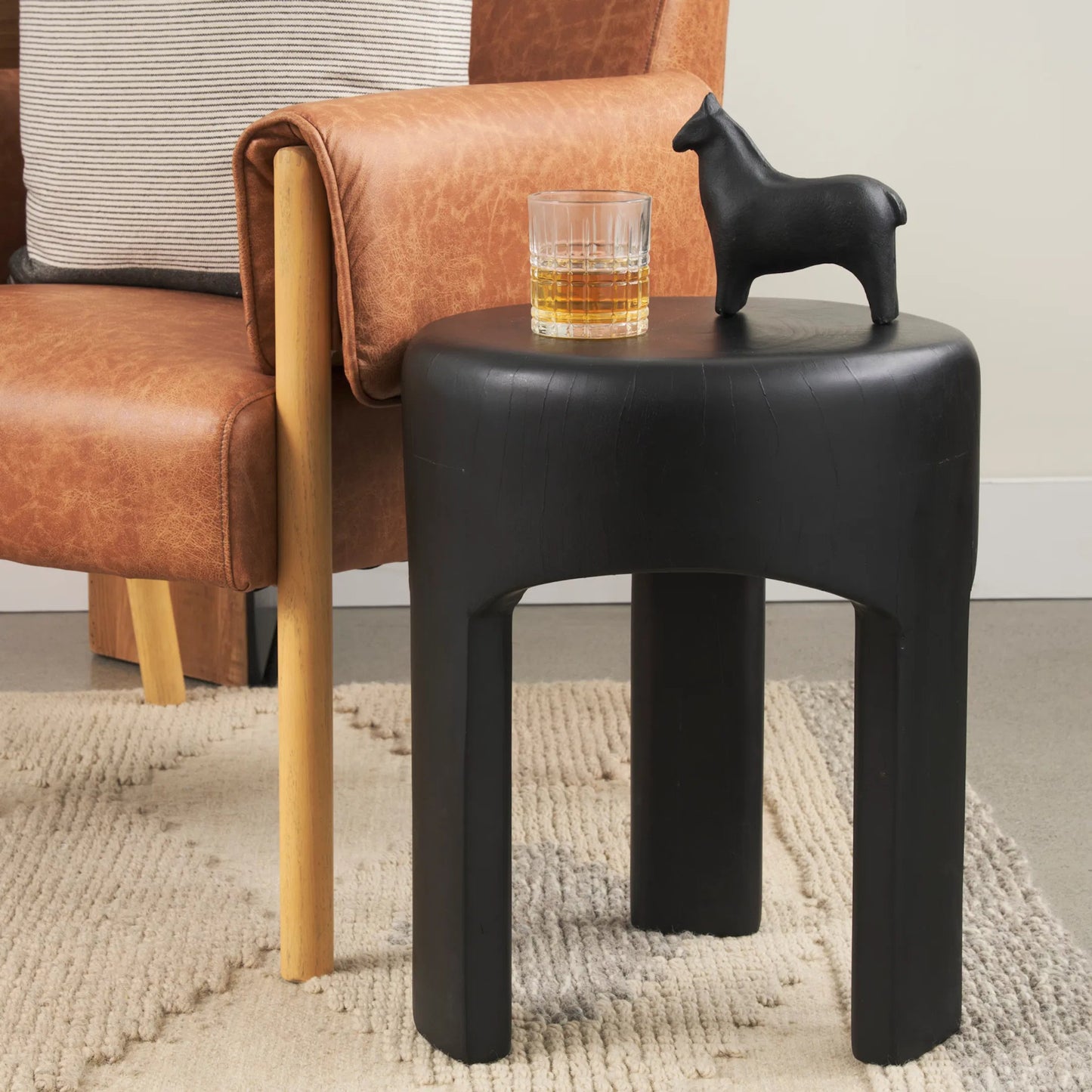 007 SR-815885 | Lifestyle | Sphynx II Cast Aluminum Horse Shaped Object by Mercana in black. Made from unique in a eclectic & global style.