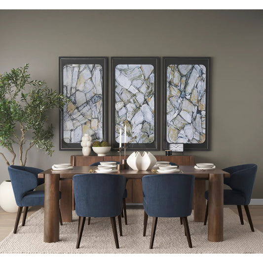 Tammar Dining Table by Mercana in brown. Made from solid wood in a unique style.