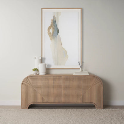 Sorina Sideboard by Mercana in brown. Made from solid wood in a transitional style.