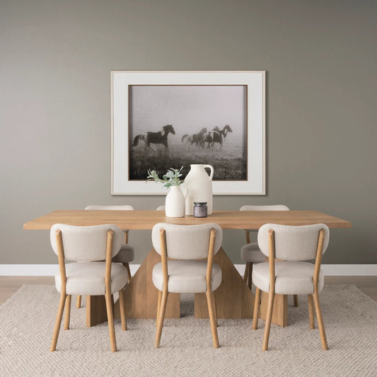 Owen Dining Chair (Set of 2) by Mercana in beige. Made from solid wood in a transitional style.