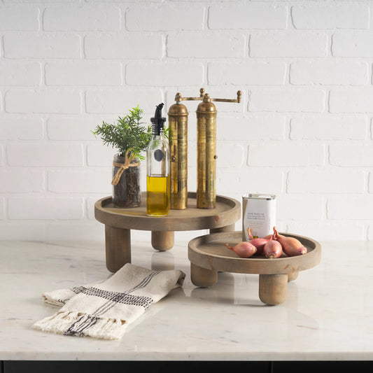 Virve Trays by Mercana in gray. Made from solid wood in a unique style.