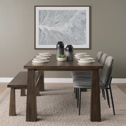 Wolcott Bench by Mercana in brown. Made from solid wood in a unique style.