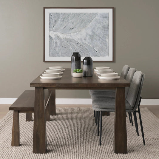 Wolcott Bench by Mercana in brown. Made from solid wood in a unique style.