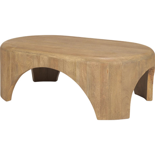 Shima Oval Coffee Table by Mercana. Made from solid wood in a unique style.