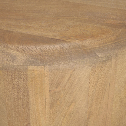 Shima Oval Coffee Table by Mercana. Made from solid wood in a traditional style.