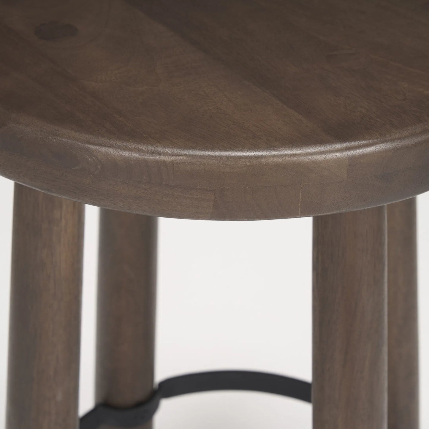 011 SI-2370689 | Closeup | Weldon Wood Seat Counter Stool by Mercana in brown. Made from wood in a traditional style.