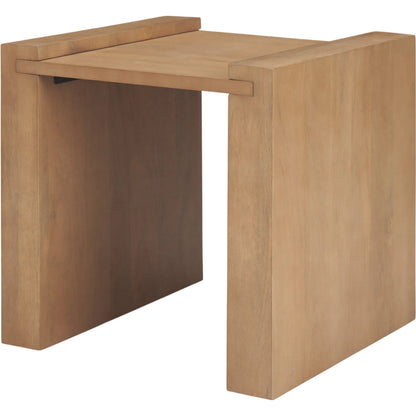Wesson Accent Table by Mercana in light brown. Made from solid wood in a unique style.