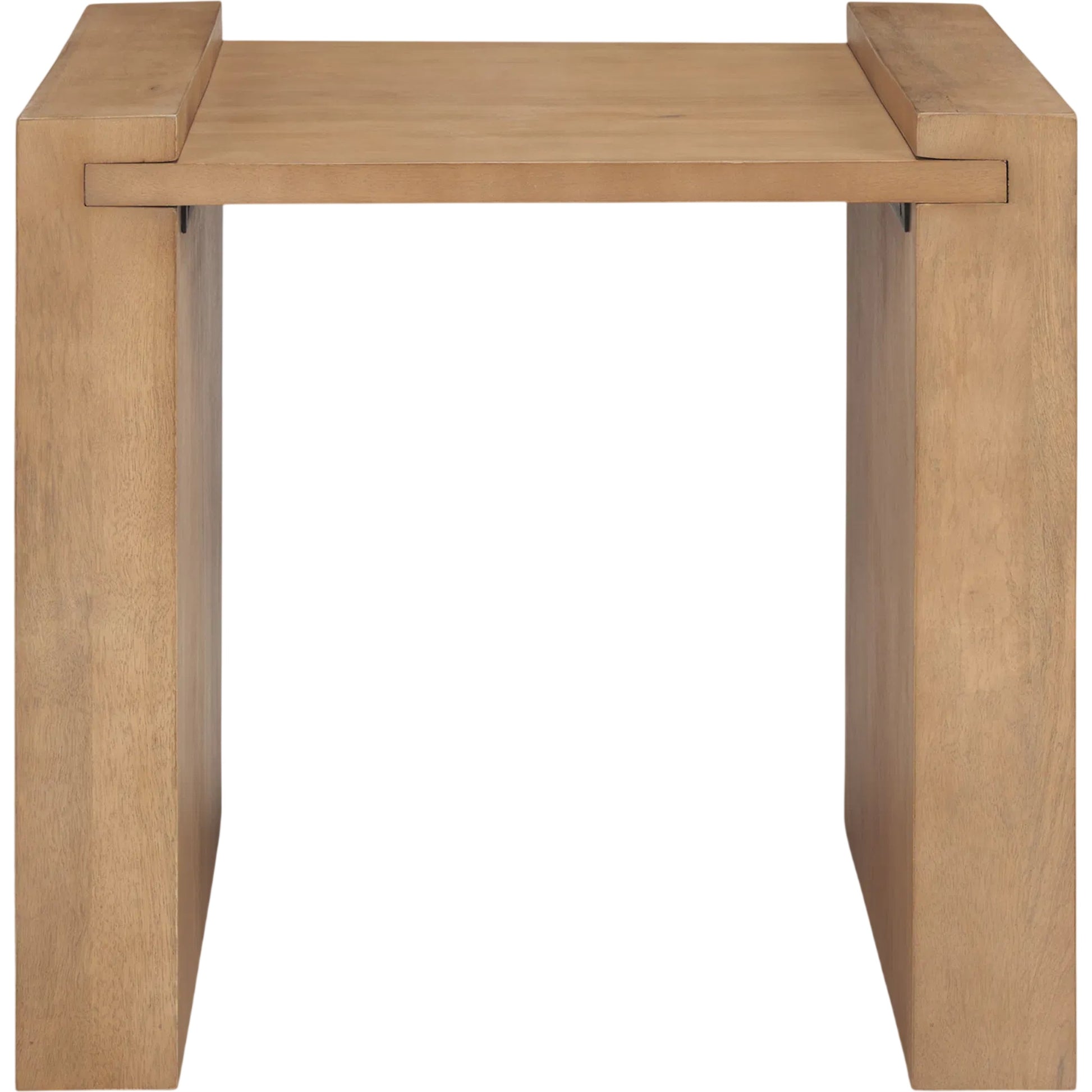 Wesson Accent Table by Mercana in light brown. Made from solid wood in a unique style.