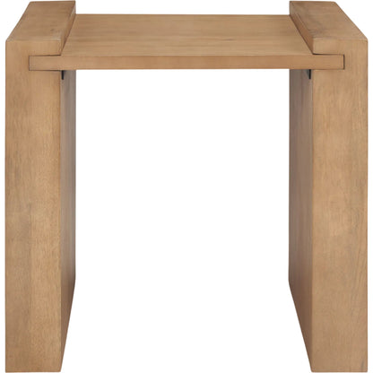 Wesson Accent Table by Mercana in light brown. Made from solid wood in a unique style.