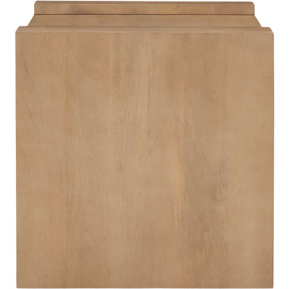 Wesson Accent Table by Mercana in light brown. Made from solid wood in a unique style.