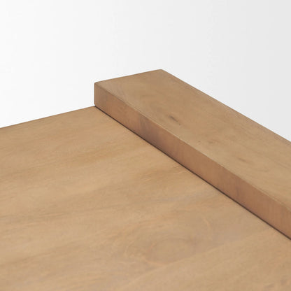 Wesson Accent Table by Mercana in light brown. Made from solid wood in a unique style.