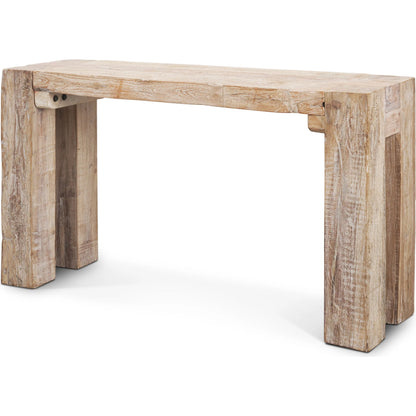 McArthur Console Table by Mercana in brown. Made from wood in a cottage & farmhouse style.