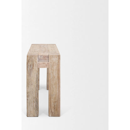 McArthur Console Table by Mercana in brown. Made from wood in a cottage & farmhouse style.