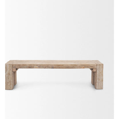 McArthur Bench by Mercana in brown. Made from wood in a unique style.