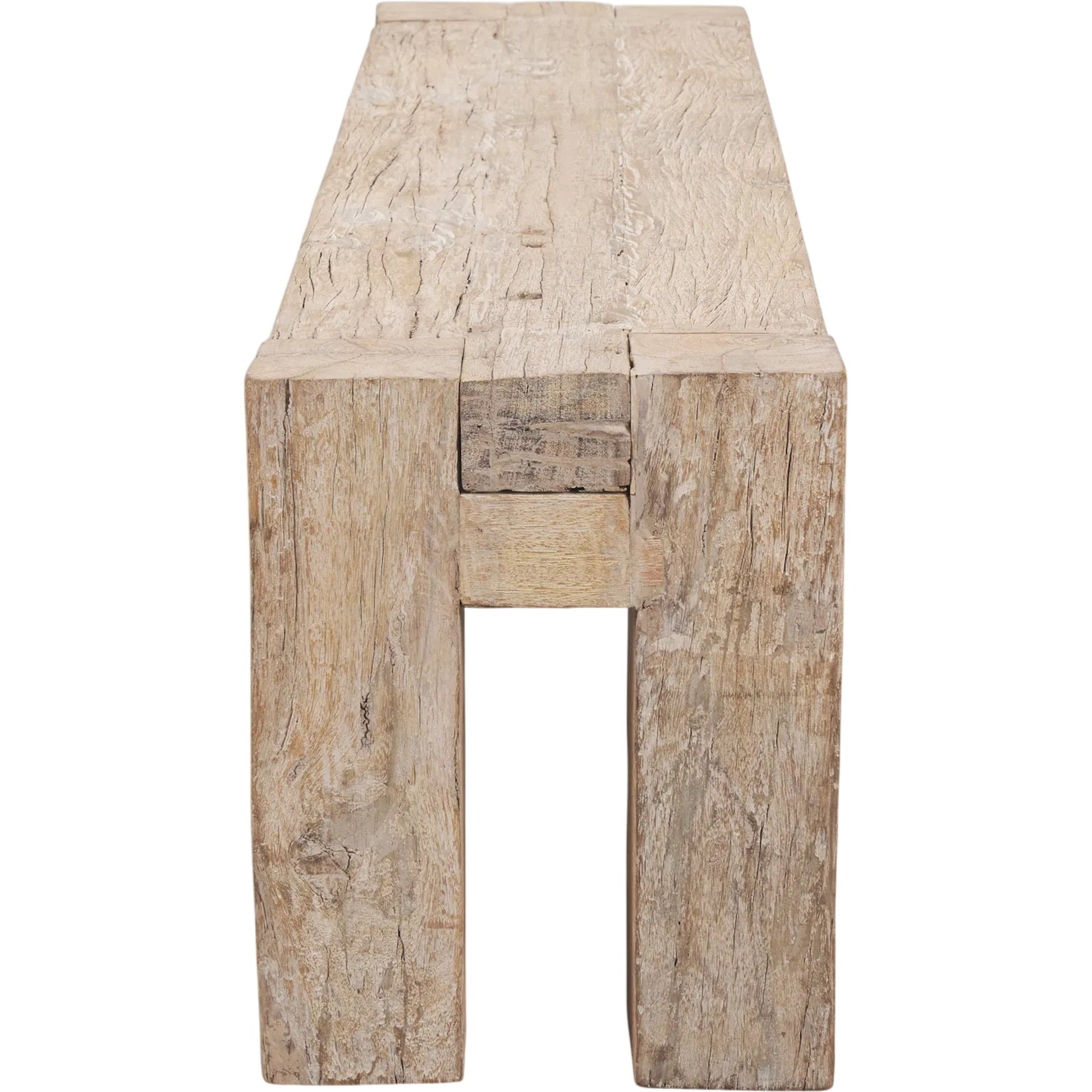 McArthur Bench by Mercana in whitewash. Made from solid wood in a cottage & farmhouse style.